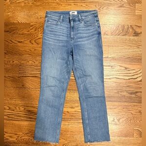 PAIGE Cindy Distressed Straight Leg Jeans (Mel)